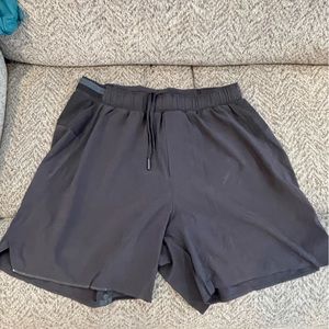 6” Black Lululemon athletic shorts